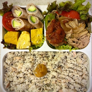 フードマン800ml簡単弁当(ゴマツナ混ぜご飯)